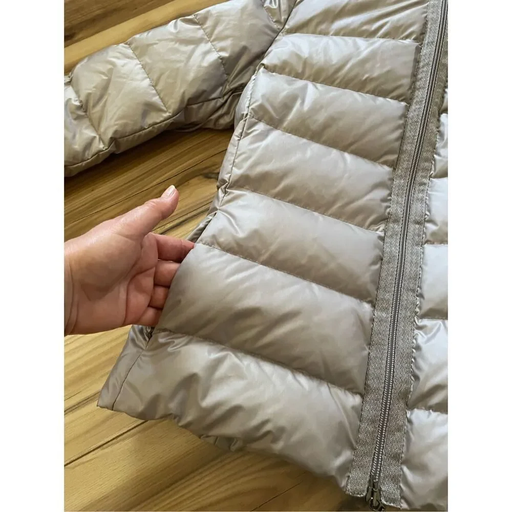 Moncler down grey jacket for women size 02.(M) - Picture 10 of 15
